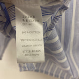FRANK & EILEEN WOMEN'S BLOUSE/SHIRT white blue stripe M