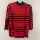 LRL WOMEN'S TOP red black stripe L