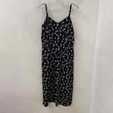 ANNIE 50 WOMEN'S JUMPSUIT black white leaf print M