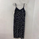 ANNIE 50 WOMEN'S JUMPSUIT black white leaf print M