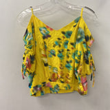 DESIGUAL WOMEN'S BLOUSE/SHIRT yellow print M