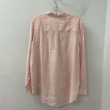 GAP WOMEN'S BLOUSE/SHIRT pink white stripe L