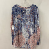 soyaconcept WOMEN'S BLOUSE/SHIRT blue pink paisley XL