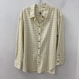 Universal Thread WOMEN'S BLOUSE/SHIRT pale-yellow/ black L