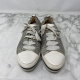 RON WHITE WOMEN'S SNEAKERS silver white 40