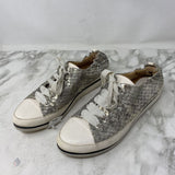RON WHITE WOMEN'S SNEAKERS silver white 40