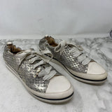 RON WHITE WOMEN'S SNEAKERS silver white 40