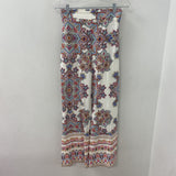 rachel zoe WOMEN'S PANTS white multi colour paisley XS