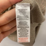 BRODIE fine cashmere WOMEN'S SWEATER faun w/pink metallic snake print S