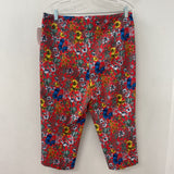 INSPIRED style WOMEN'S PANTS red multi colour floral 14
