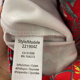 INSPIRED style WOMEN'S PANTS red multi colour floral 14