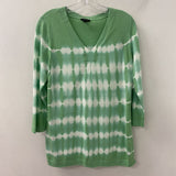 TALBOTS WOMEN'S SWEATER turquoise tiedye M