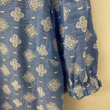 TALBOTS WOMEN'S BLOUSE/SHIRT denim-blue white L