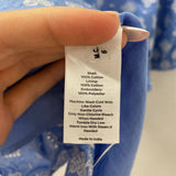 TALBOTS WOMEN'S BLOUSE/SHIRT denim-blue white L