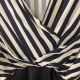 LUSH WOMEN'S BLOUSE/SHIRT black ivory stripe S