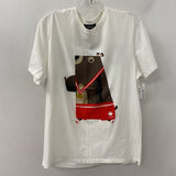DSQUARED2 WOMEN'S T-SHIRT off white brown red L