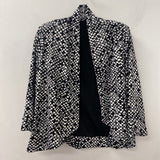 WOMEN'S BLAZER/JACKET black white geo M/L