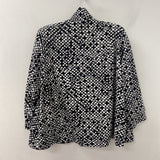 WOMEN'S BLAZER/JACKET black white geo M/L