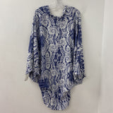 WOMEN'S KIMONO/DUSTER navy white print