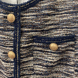 MELANIE LYNE WOMEN'S BLAZER/JACKET navy white copper 16
