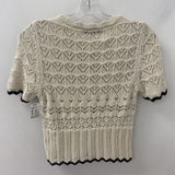 ZARA WOMEN'S TOP cream black S