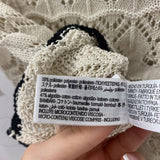 ZARA WOMEN'S TOP cream black S