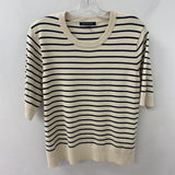 MELANIE LYNE WOMEN'S TOP cream navy XL