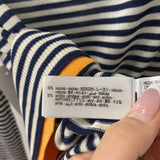 ZARA WOMEN'S TOP cream navy orange M