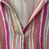 MELANIE LYNE WOMEN'S TOP pink white multi L