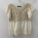 GABBY ISABELLA WOMEN'S TOP white beige S