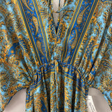 WOMEN'S DRESS blue orange S