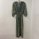 WOMEN'S DRESS blue orange S