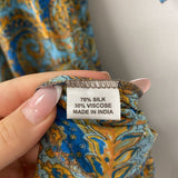 WOMEN'S DRESS blue orange S