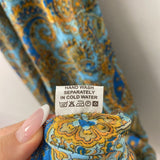 WOMEN'S DRESS blue orange S