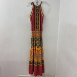 HALE BOB WOMEN'S DRESS pink orange blue multi S