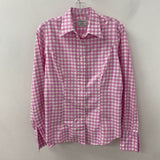 TM LEWIN WOMEN'S BLOUSE/SHIRT pink white 8
