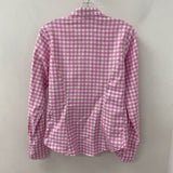 TM LEWIN WOMEN'S BLOUSE/SHIRT pink white 8