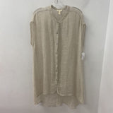 EILEEN FISHER WOMEN'S BLOUSE/SHIRT beige L