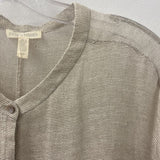 EILEEN FISHER WOMEN'S BLOUSE/SHIRT beige L