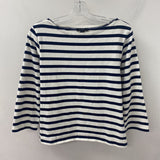 J CREW WOMEN'S T-SHIRT navy white M