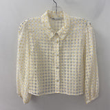 ZARA WOMEN'S BLOUSE/SHIRT white yellow L