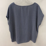 WOMEN'S TOP navy white L