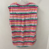 Northern Reflections WOMEN'S TANK/CAMI pink white orange multi M