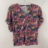 WOMEN'S TOP pink green multi S