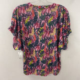 WOMEN'S TOP pink green multi S