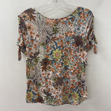 PER UNA WOMEN'S T-SHIRT orange blue green white 10