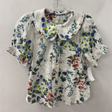 PILCRO WOMEN'S BLOUSE/SHIRT white blue green multi M