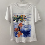 Northern Reflections WOMEN'S T-SHIRT white green pink M