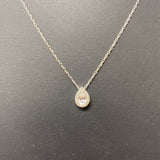 925 WOMEN'S NECKLACE silver clear