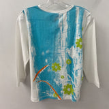 LANASPORT WOMEN'S TOP white blue green orange S